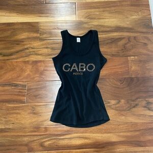 Y2K Black Bedazzled Tank Top